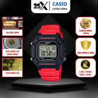 Đồng Hồ Điện Tử Casio Unisex W-218HC-4A2VDF Dây Nhựa Trẻ Trung  Mặt Đồng Hồ Vuông 43.2mm Chống Nước Chính Hãng