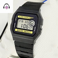 Đồng hồ điện tử casio unisex WR 94WA 9DG chống nước bơi lội đi mưa thoải mái, dây nhựa huyền thoại.
