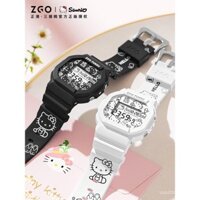 Đồng hồ điện tử Hello Kitty hợp tác Sanrio cho bé gái, học sinh, trẻ em, học sinh trung học cơ sở, học sinh trung học, bé gái, phụ nữ