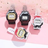 Đồng hồ điện tử học sinh vuông One Piece bán chạy, đa chức năng, chống nước, phát sáng, đồng hồ điện tử cho trẻ em