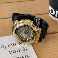 Đồng hồ điện tử hợp thời trang vàng đen Mặt số lớn Công nghệ đen độc đáo Nhật Bản Phong cách Hàn Quốc Thanh thiếu niên Bé trai Hợp thời trang Cao cấp