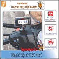Đồng hồ điện tử KOSO Mini 3 gắn xe máy tiện lợi - Tặng cáp sạc ĐT 3 in 1 - VP9000