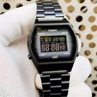 Đồng hồ điện tử nam Casio dây thép Galaxy B640WBG-1B mặt đen black