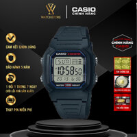 Đồng Hồ Điện Tử Nam Casio W-800H-1AVDF Báo Thức Bấm Giờ Hẹn Giờ Màu Đen Mặt Kính Nhựa 36.8mm Dây Nhựa Chính Hãng