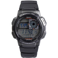 Đồng Hồ Điện Tử Nam Casio AE-1000W-1BVDF - Đồng Hồ Nam - Pin /Thiết Kế Mặt Kính 43.8mm, Dây Đeo Và Vỏ Nhựa Đen Bền Bỉ