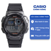 Đồng Hồ Điện Tử Nam Casio AE-1000W-1BVDF - Đồng Hồ Nam - Pin /Thiết Kế Mặt Kính 43.8mm, Dây Đeo Và Vỏ Nhựa Đen Bền Bỉ