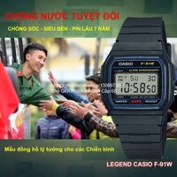 Đồng Hồ Điện Tử Nam/Nữ Casio F-91W,, Chống Nước Tuyệt Đối, Pin Lâu 7 Năm,