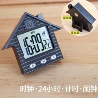 Đồng hồ điện tử nhỏ nhỏ Đầu giường Tắt tiếng Đồng hồ báo thức học sinh có nam châm Đồng hồ điện tử sáng tạo Máy tính để bàn đơn giản Đồng hồ điện tử Mini #NZ0122#