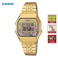 Đồng hồ điện tử nữ Casio Vintage LA680WGA-4CDF dây kim loại chính hãng