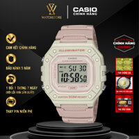 Đồng Hồ Điện Tử Nữ Casio W-218HC-4A2VDF Trẻ Trung Năng Động Mặt Kính 43.2mm Chống Nước Dây Nhựa Màu Hồng Chính Hãng