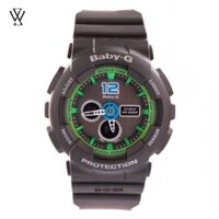 Đồng Hồ Điện Tử Nữ Casio Baby-G WATCHSTORE BA-120-1B Thiết Kế Mặt Kính Khoáng 43.5mm, Dây Và Vỏ Nhựa Bền Bỉ