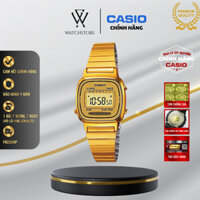 Đồng Hồ Điện Tử Nữ Cổ Điển Sang Trọng LA670WGA-9DF Mặt Kính Nhựa 24.6mm Chống Nước Dây Kim Loại Không Gỉ Chính Hãng Loại