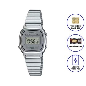 Đồng hồ điện tử nữ dây thép Casio LA670WA-4DF
