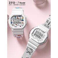 Đồng hồ điện tử Sanrio Hello Kitty cho bé gái, học sinh, sinh viên trung học cơ sở và trung học phổ thông, trẻ em, hợp tác với Hello Kitty