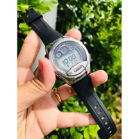 đồng hồ điện tử si nhật casio W-755 có autolight, world time, đèn, báo thưc, dây nhựa