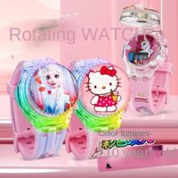 Đồng hồ điện tử trẻ em Ice Snow Elsa Công chúa ngựa cầu vồng Hoạt hình sinh viên Đồng hồ đồ chơi phát sáng