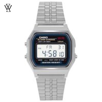 Đồng Hồ Điện Tử Unisex Casio WATCHSTORE A159W-N1DF Thiết Kế Mặt Kính Khoáng 33mm, Dây Kim Loại, Vỏ Thép Không Gỉ