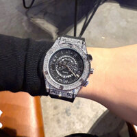 Đồng Hồ Đính Đá Nam Nữ Hugi 602 Cao Cấp Sang Trọng.