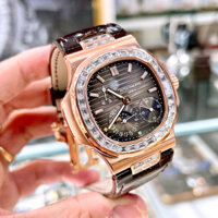 Đồng hồ đính đá nam PP 5724 máy cơ Thuỵ Sỹ Cao cấp Cal240s