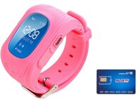 Đồng hồ định vị an toàn trẻ em GPS Smartwatch Và 01 Sim 3G Trọn Gói 12 Tháng 4G/Tháng (Mầu Hồng) [bonus]