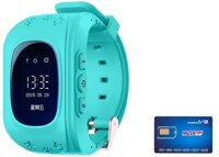Đồng hồ định vị an toàn trẻ em GPS Smartwatch Và 01 Sim 3G Trọn Gói 12 Tháng 4G/Tháng ( Xanh Dương) [bonus]