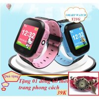 Đồng hồ định vị trẻ em GPS Tracker Y21G mới nhất (Xanh Dương) + Tặng đồng hồ thời trang phong cách