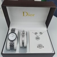 Đồng hồ Dior Thiết kế bán chạy Bộ 5 món Đồng hồ đeo tay thời trang hợp thời trang Bộ năm mảnh dành cho nữ Đồng hồ đeo tay dây thép bán chạy