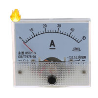 Đồng hồ đo Ampe kế hình chữ nhật 85C1 DC 0-50A xe hơi ô tô tải 12v 241 dòng điện máy phát sạc bảo vệ bình ắc quy