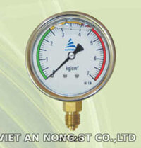 Đồng hồ đo áp Automat loại tốt AQ320 ren gắn ống bằng đồng nguyên chất 12mm