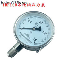 Đồng hồ đo áp suất bằng thép không gỉ YBF100 Đồng hồ đo áp suất hơi nước chịu nhiệt độ cao Tần số trung tâm Đồng hồ đo áp suất nồi hơi Nhiệt Condudu
