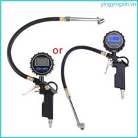 Đồng hồ đo áp suất bơm hơi lốp kỹ thuật số ô tô YIN với kép cho đầu Chuck cho AUTO RV Xe tải Xe máy Xe đạp Xe máy Compres