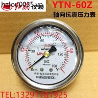 Đồng hồ đo áp suất chống sốc trục cờ đỏ YTN-60Z Đồng hồ đo chống sốc Đồng hồ đo áp suất nước Đồng hồ đo thủy lực Thép không gỉ
