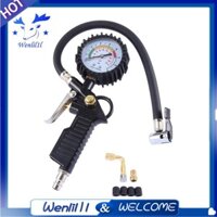 Đồng hồ đo áp suất lốp ô tô 220 PSI Máy bơm hơi lốp với bộ mở rộng van 90 độ Máy nén khí cho ô tô, xe máy, xe đạp, xe tải
