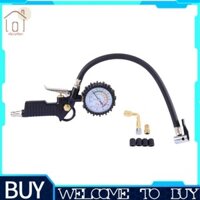 Đồng hồ đo áp suất lốp ô tô 220 PSI Máy bơm hơi lốp với bộ mở rộng van 90 độ Máy nén khí cho ô tô, xe máy, xe đạp, xe tải