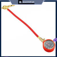 Đồng hồ đo áp suất lốp Dragonpad, Đồng hồ đo áp suất không khí có ống dài và vòi bơm hơi xoắn ốc bằng đồng, 360° Khớp xoay, Đồng hồ đo lốp con trỏ cho lốp ô tô và xe tải