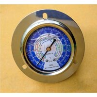 Đồng hồ đo áp suất thấp, chân ren sau phi 6, mặt đồng hồ 63mmn dùng trong hệ thống lạnh, kho lạnh