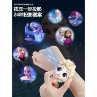 Đồng hồ đồ chơi chiếu cho trẻ em, đồng hồ chống nước cho bé gái, công chúa Elsa, hiển thị thời gian cho bé gái từ 6-12 tuổi