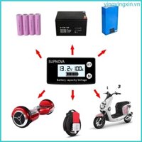 Đồng hồ đo công suất chống nước YIN 12V 24V 48V 72V Chỉ báo tình trạng Máy đo dung lượng Lithium