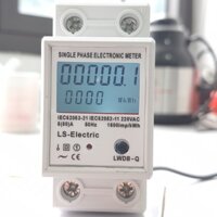 Đồng hồ đo điện LS-Electric 80A 220V có nút RESET độ chính xác cao màn hình hiển thị LCD P U I Kwh công tơ điện tử 1 pha