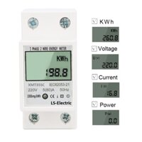 Đồng hồ đo điện tiêu thụ công suất lớn LS-Electric 80A 17000W hiển thị 4 thông số màn hình LCD có đèn độ chính xác cao