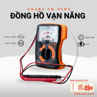 Đồng hồ đo điện vạn năng ASAKI AK-9183 chính hãng bảo hành 1 năm đo điện áp xoay chiều, một chiều, điện trở chính xác