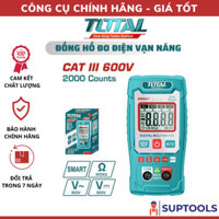 Đồng hồ đo điện vạn năng tự động mini TOTAL TMT460011 với 2000 số đếm thực RMS (Đồ nghề Chính Hãng)