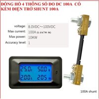 Đồng Hồ Đo Dòng, Áp, Công Suất, Mức Năng Lượng DC 100A