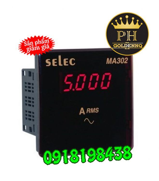 Đồng hồ đo dòng Selec MA302-75mV-DC