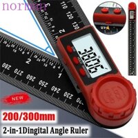 Đồng hồ đo góc kỹ thuật số NORMAN, Thước góc kỹ thuật số máy đo độ nghiêng 360 độ, Cân mét Inch di động 200 / 300mm Dụng cụ đo độ đo điện tử 2 trong 1 Dụng cụ đo lường gỗ
