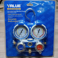 Đồng hồ đo nạp gas đôi hãng Value R410 không dây