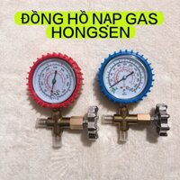 Đồng hồ đo nạp gas đơn Hongsen [GIÁ RẺ] Đồng hồ đo nạp gas máy lạnh,áp cao, áp thấp