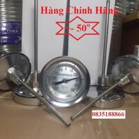 Đồng hồ đo nhiệt độ nồi hơi lò sấy công nghiệp từ -50 độ đến +50 độ