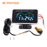Đồng hồ đo nhiệt độ nước & điện áp 2 trong 1 12V/24V 17mm cho xe hơi (Bảng+phích cắm cảm ứng 10MM / 462, 465)