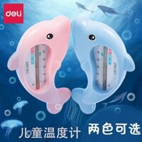 Đồng Hồ Đo Nhiệt Độ Nước Tắm Cho Bé Deli, Nhiệt Kế Đo Nước Cho Bé Sơ Sinh Kiểu Cá Heo, Các Góc Tròn